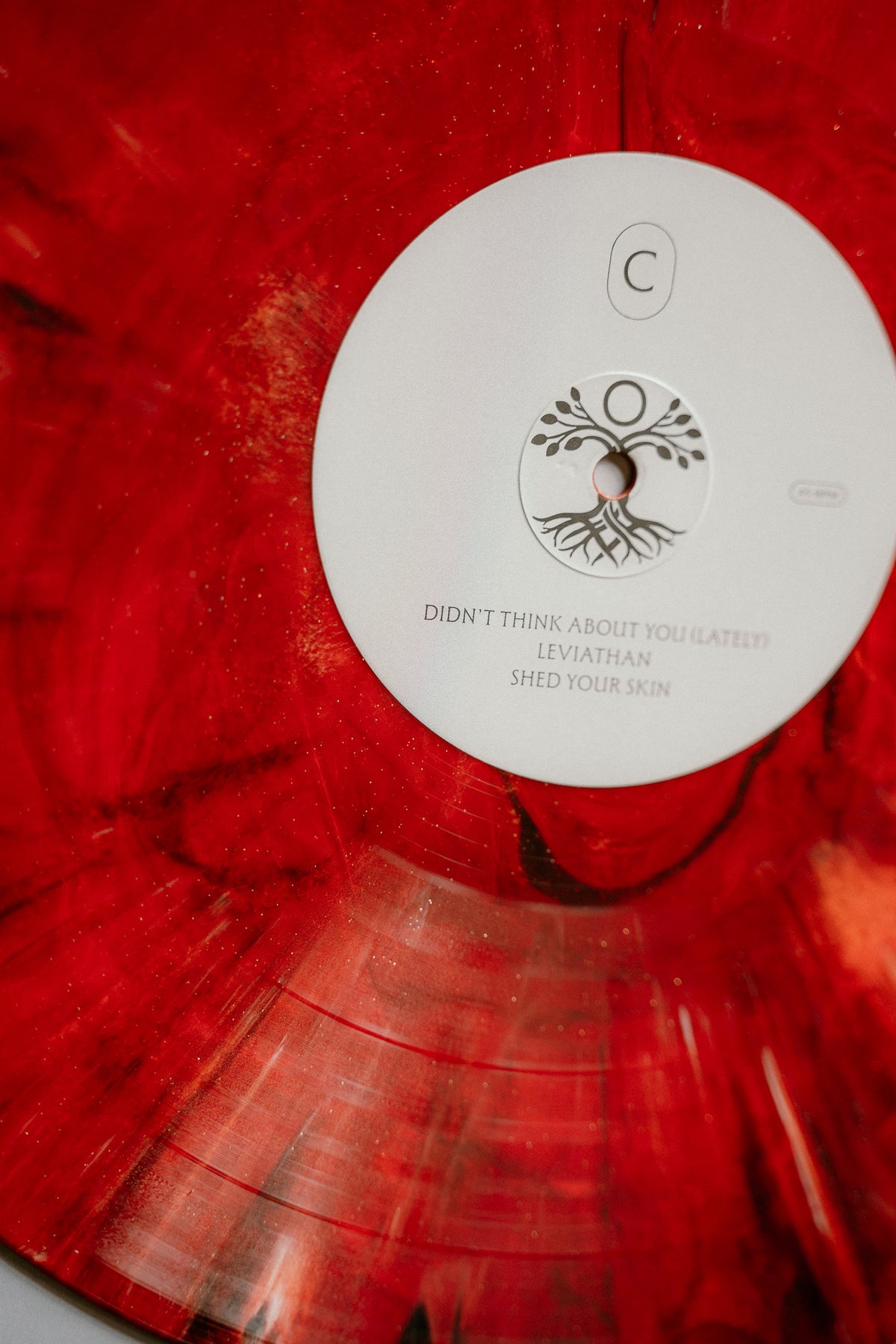 Axis Mundi - Red and Black Marbled Glitter Vinyl
