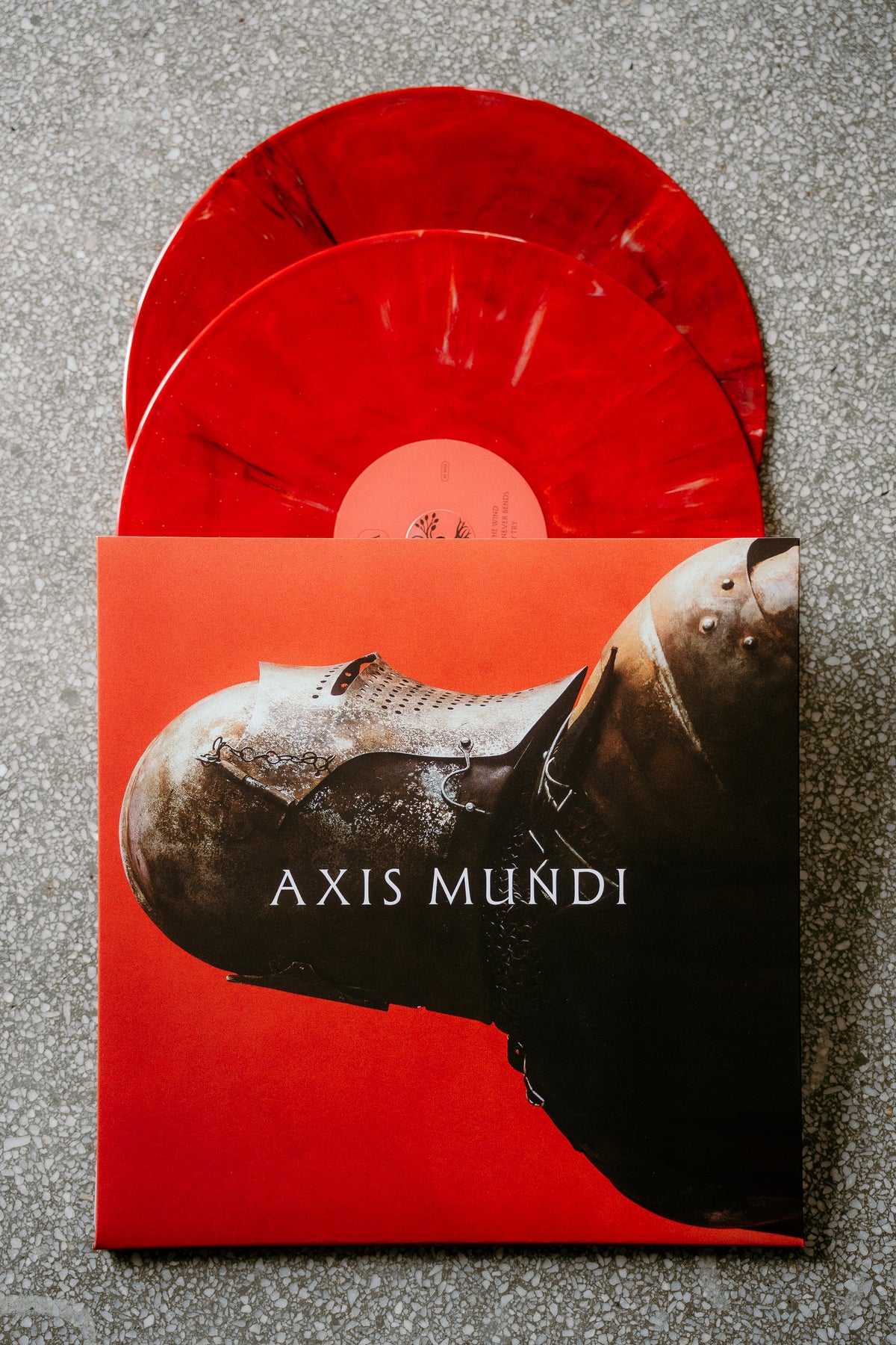 Axis Mundi - Red and Black Marbled Glitter Vinyl